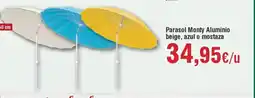 Hiper FROIZ Parasol Monty Aluminio beige, azul o mostaza oferta