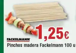 Hiper FROIZ FACKELMANN Pinchos madera Fackelmann 100 u oferta