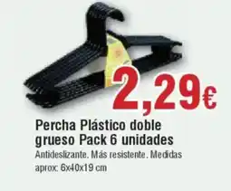 Hiper FROIZ Percha Plástico doble grueso Pack 6 unidades oferta