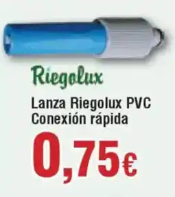Hiper FROIZ RIEGOLUX Lanza Riegolux PVC Conexión rápida oferta