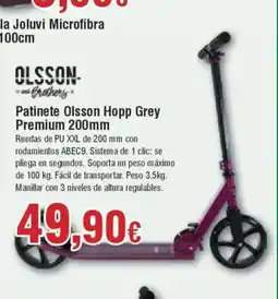 Hiper FROIZ Patinete Olsson Hopp Grey Premium 200mm oferta
