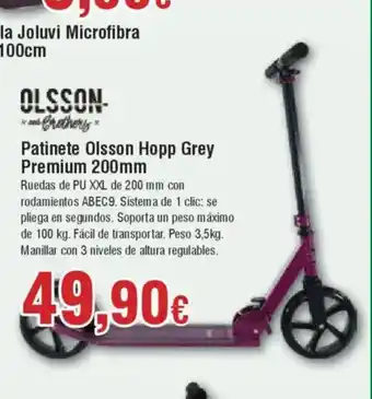 Hiper FROIZ Patinete Olsson Hopp Grey Premium 200mm oferta
