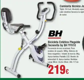 Hiper FROIZ Bicicleta Estática Plegable Tecnovita by BH YF910 oferta