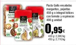Cash FROIZ Pasta Gallo ensaladas margaritas, pajaritas oferta