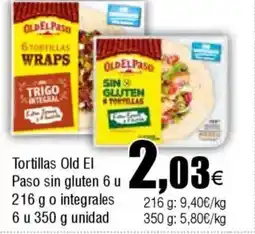 Cash FROIZ Tortillas Old El Paso sin gluten oferta