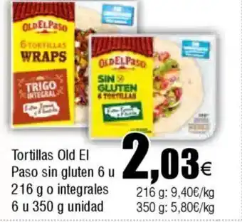 Cash FROIZ Tortillas Old El Paso sin gluten oferta
