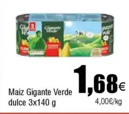 Cash FROIZ Maíz Gigante Verde dulce oferta