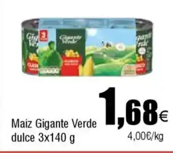 Cash FROIZ Maíz Gigante Verde dulce oferta