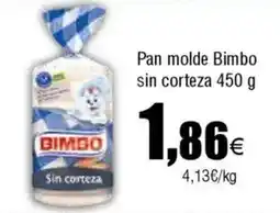 Cash FROIZ Pan molde Bimbo sin corteza oferta