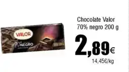 Cash FROIZ Chocolate Valor 70% negro oferta