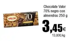 Cash FROIZ Chocolate Valor 70% negro con almendras oferta