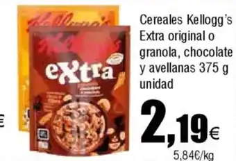 Cash FROIZ Cereales Kellogg's Extra original o granola, chocolate oferta