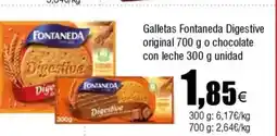 Cash FROIZ Galletas Fontaneda Digestive original o chocolate con leche oferta