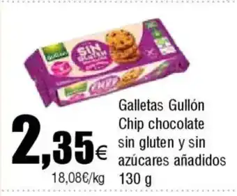 Cash FROIZ Galletas Gullón Chip chocolate sin gluten y sin azúcares añadidos oferta