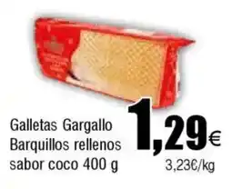 Cash FROIZ Galletas Gargallo Barquillos rellenos sabor coco oferta