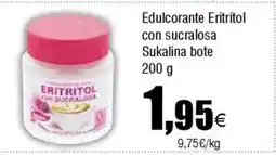 Cash FROIZ Edulcorante Eritritol con sucralosa Sukalina bote oferta