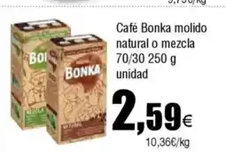 Cash FROIZ Café Bonka molido natural o mezcla oferta