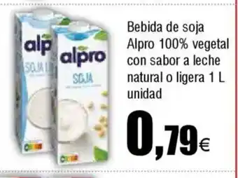 Cash FROIZ Bebida de soja Alpro 100% vegetal con sabor a leche natural o ligera oferta
