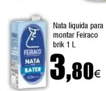 Cash FROIZ FEIRACO Nata liquida para montar oferta