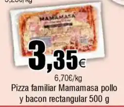 Cash FROIZ Pizza familiar Mamamasa pollo y bacon rectangular oferta