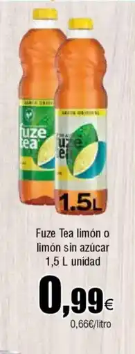 Cash FROIZ FUZE TEA limón o limón sin azúcar oferta