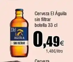 Cash FROIZ EL AGUILA Cerveza sin filtrar botella oferta
