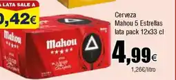 Cash FROIZ MAHOU 5 ESTRELLAS Cerveza oferta