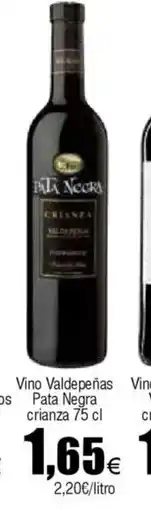 Cash FROIZ Vino Valdepeñas Pata Negra crianza oferta