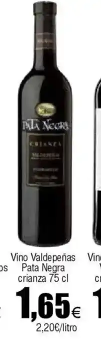 Cash FROIZ Vino Valdepeñas Pata Negra crianza oferta