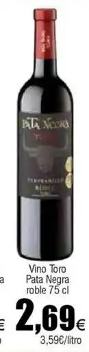 Cash FROIZ Vino Toro Pata Negra roble oferta