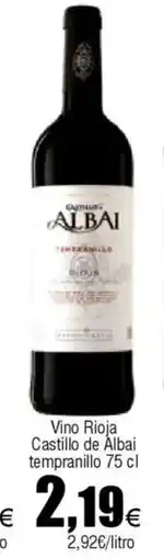 Cash FROIZ Vino Rioja Castillo de Albai tempranillo oferta
