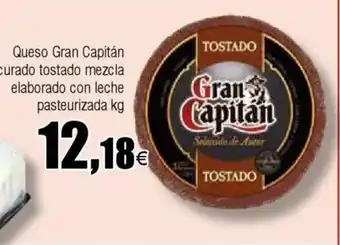 Cash FROIZ Queso Gran Capitán curado tostado mezcla elaborado con leche pasteurizada oferta