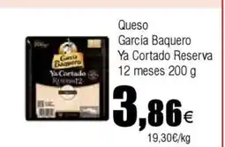 Cash FROIZ Queso García Baquero Ya Cortado Reserva 12 meses oferta