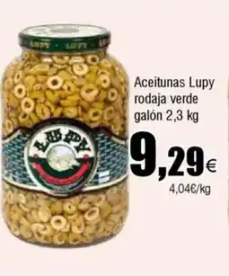 Cash FROIZ Aceitunas Lupy rodaja verde galón oferta