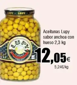 Cash FROIZ Aceitunas Lupy sabor anchoa con hueso oferta