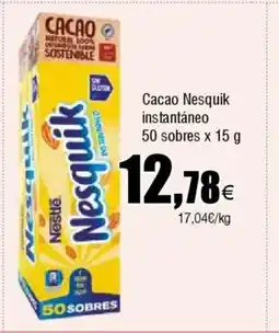 Cash FROIZ Cacao Nesquik instantáneo 50 sobres oferta