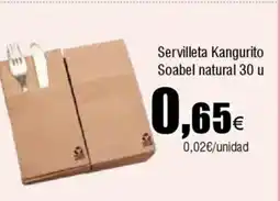 Cash FROIZ Servilleta Kangurito Soabel natural 30 u oferta