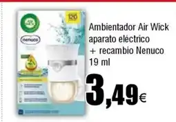 Cash FROIZ Ambientador Air Wick aparato eléctrico + recambio Nenuco oferta