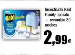 Cash FROIZ Insecticida Raid Family aparato + recambio 30 noches oferta