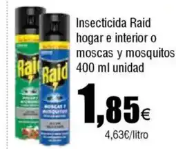 Cash FROIZ Insecticida Raid hogar e interior o moscas y mosquitos oferta