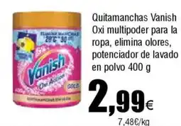 Cash FROIZ Quitamanchas Vanish Oxi multipoder para la ropa, elimina olores, potenciador de lavado en polvo oferta