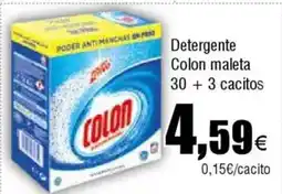 Cash FROIZ Detergente Colon maleta 30 + 3 cacitos oferta