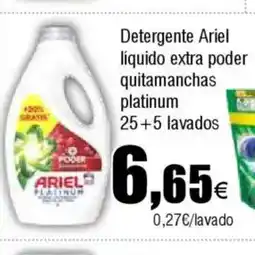 Cash FROIZ Detergente Ariel líquido extra poder quitamanchas oferta