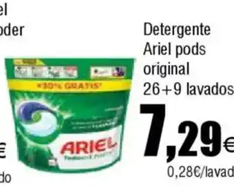 Cash FROIZ Detergente Ariel pods original oferta