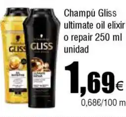 Cash FROIZ Champú Gliss ultimate oil elixir o repair oferta