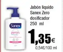 Cash FROIZ Jabón líquido Sanex Zero dosificador oferta