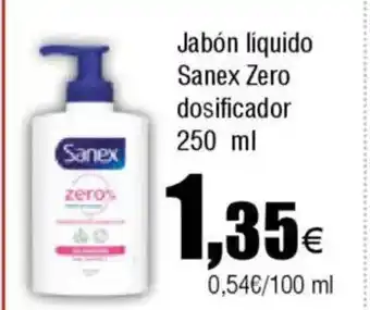 Cash FROIZ Jabón líquido Sanex Zero dosificador oferta