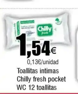Cash FROIZ Toallitas íntimas Chilly fresh pocket oferta