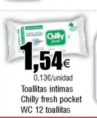 Cash FROIZ Toallitas íntimas Chilly fresh pocket oferta