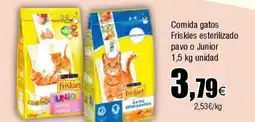 Cash FROIZ Comida gatos Friskies esterilizado pavo o Junior oferta